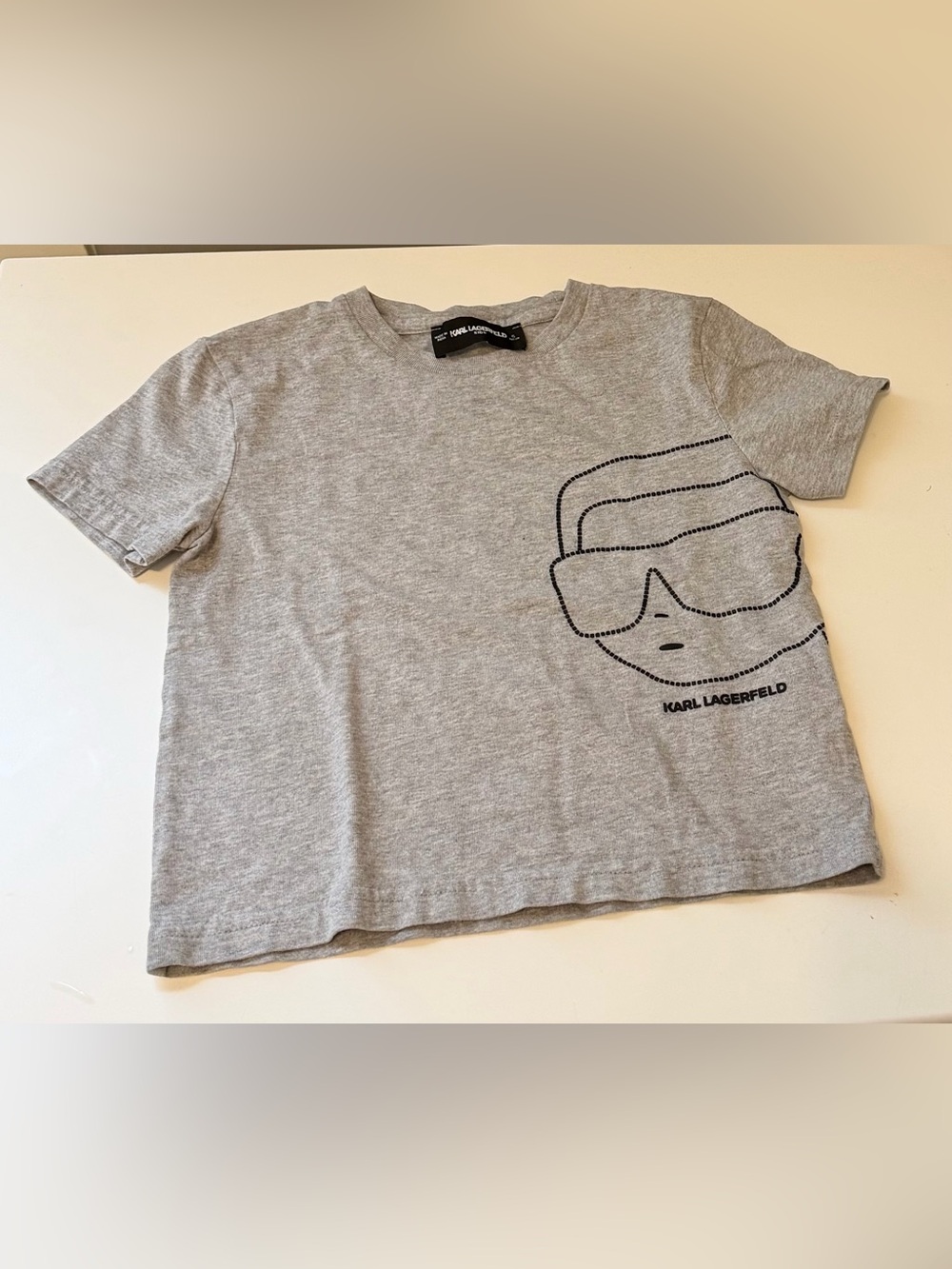 Karl Lagerfeld Gray Graphic Tee for Kids